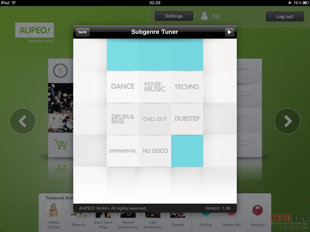 Aupeo：iPad应用上最给力的音乐电台应用